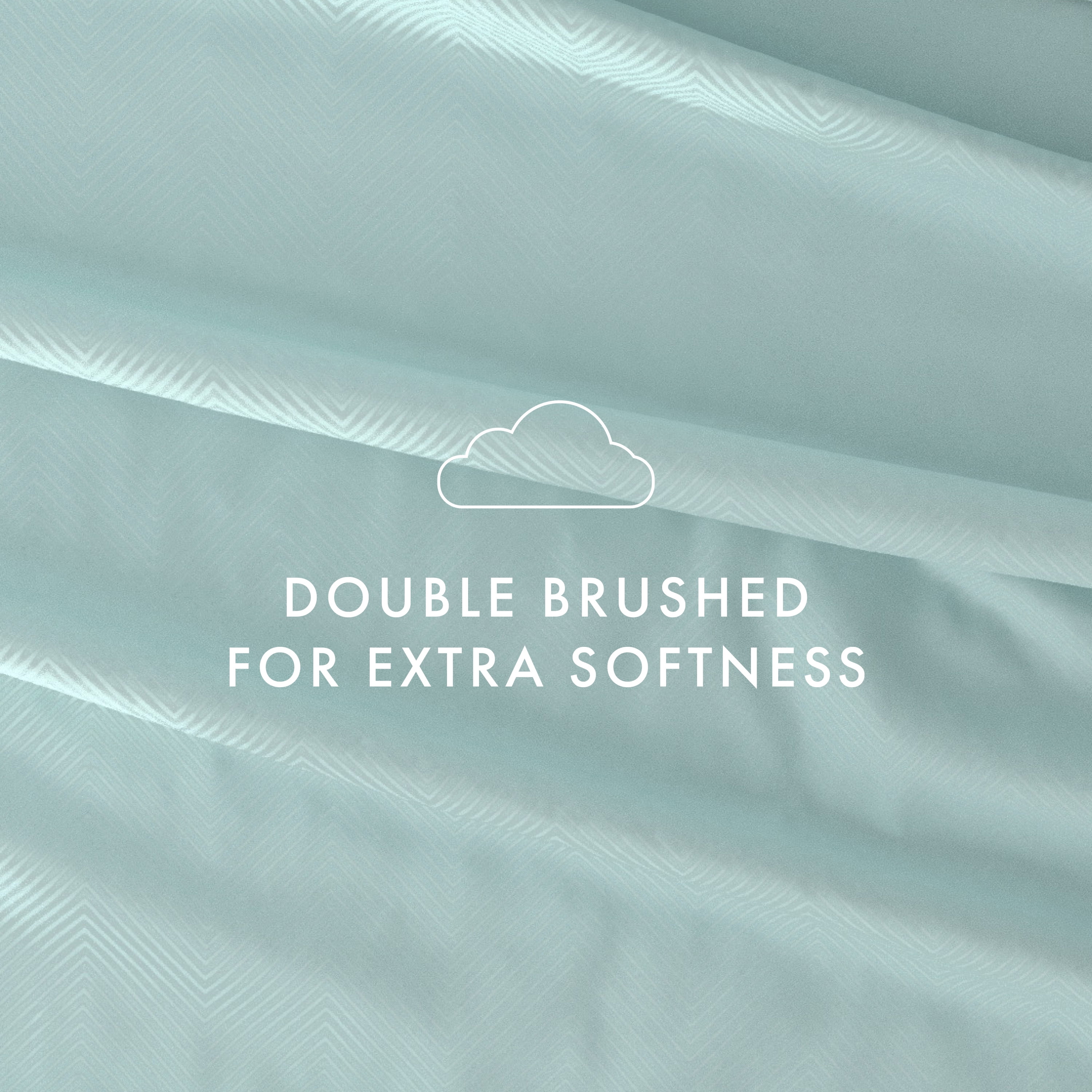 Noble Linens 4 Piece Aqua Chevron Embossed 4 Piece Bed Sheet Set, Twin