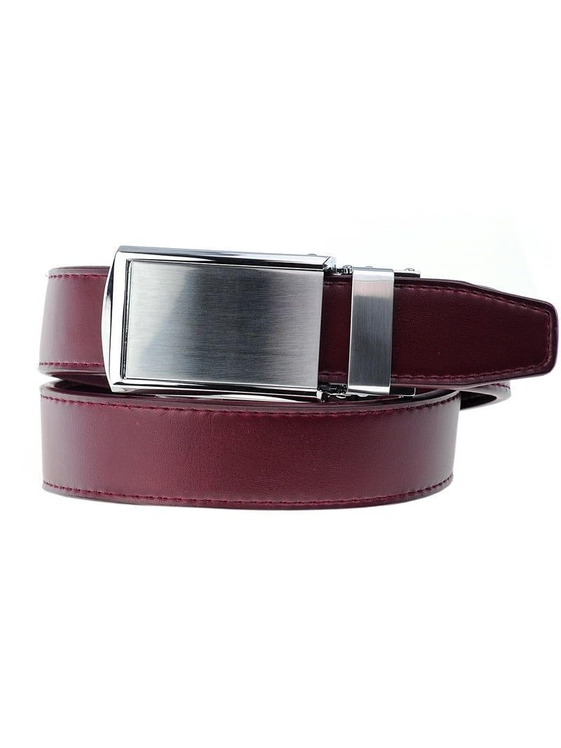 burgundy mens dress belt Deep Burgundy Leather Belt 42 by FH Wadsworth main image 0