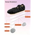 thumbnail image 6 of HWJAD Soft Leather Ballet Shoes for Toddler Little Kid/Big Kid Girls Boys Lace-Free Dance Slippers Ballerina Shoes, 6 of 8