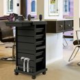thumbnail image 3 of TASALON Salon Trolley Cart for Salon Station - Space Saving Salon Rolling Cart for Extra Storage - Hair Salon Beauty Storage Cart - 6-Tray Salon Cart - Multipurpose Tool Cart - Tattoo Tray - Hair Cart, 3 of 7