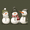 Gray Cute Snowmen, variant on Yayeee Kitchen Valance Rod Pocket 54" x 18" Living Room Window Curtain, Green Snowmen