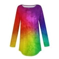 thumbnail image 4 of QATAINLAV Womens Long Sleeve Fall Tops 2024 Trendy Print Tshirts Casual Loose Round Neck Clothes Plus Size Pullover Blouses Multicolor L, 4 of 6