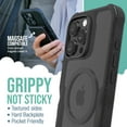 thumbnail image 2 of Smartish® iPhone 16 Pro Max Protective Magnetic Case - Gripzilla Compatible with MagSafe [Rugged + Tough] Heavy Duty Armor Cover Drop Tested Protection for Apple iPhone 16 Pro Max - Clearly Black, 2 of 6