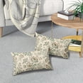 thumbnail image 7 of Sage Green Brown Vintage Floral Pillow Covers 12x20 Inch Set of 2 Chinoiserie Flower Netural Decorative Lumbar Throw Pillowcases Rustic Farmhouse Accent Outdoor Cushion Cases Decor for Sofa Couch, 7 of 7