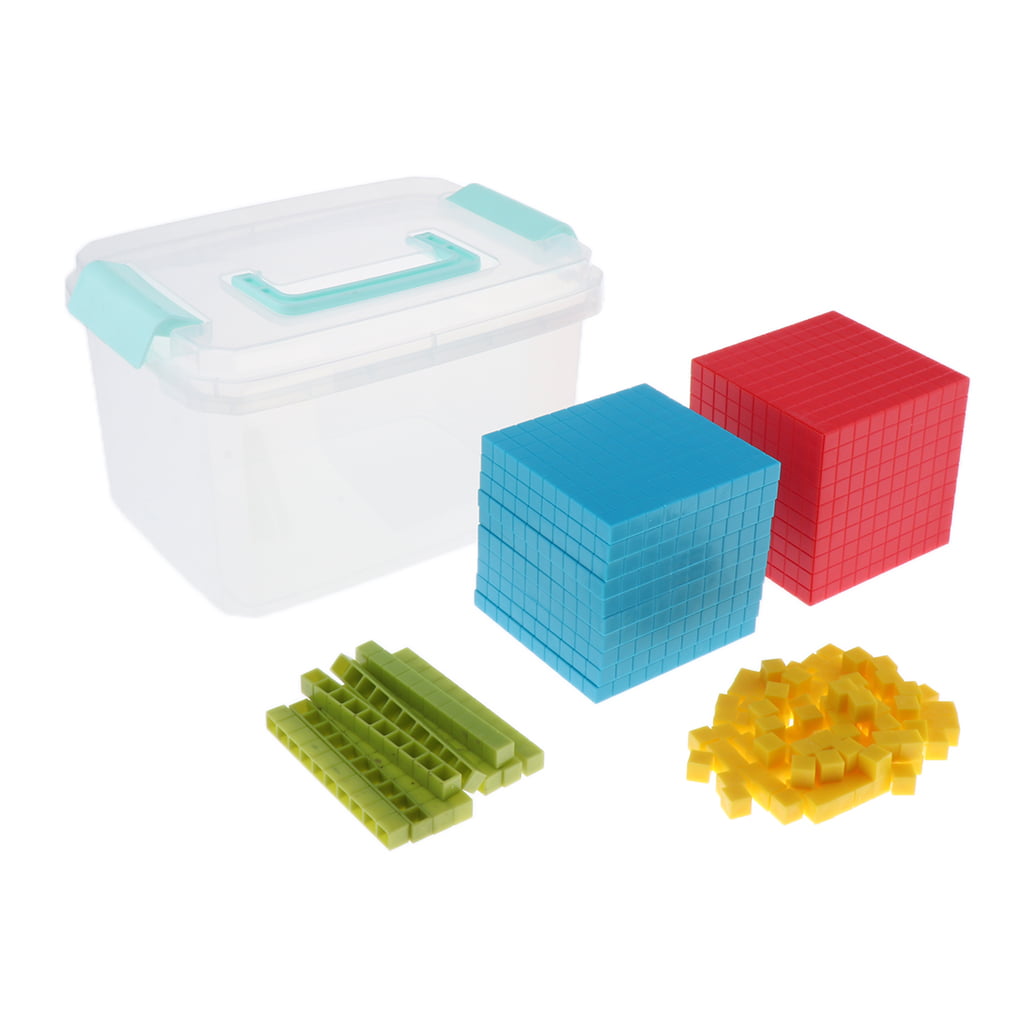 Mathlink Cubes Maths Starter 4-Color Maths Base Ten Set of 121 Toy for 