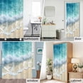 thumbnail image 6 of Blue Ocean White Wave Fabric Shower Curtain Beach Washable Shower Curtains for Bathroom, Waterproof Bath Curtain with Hooks Home Decor 72x72in, 6 of 8