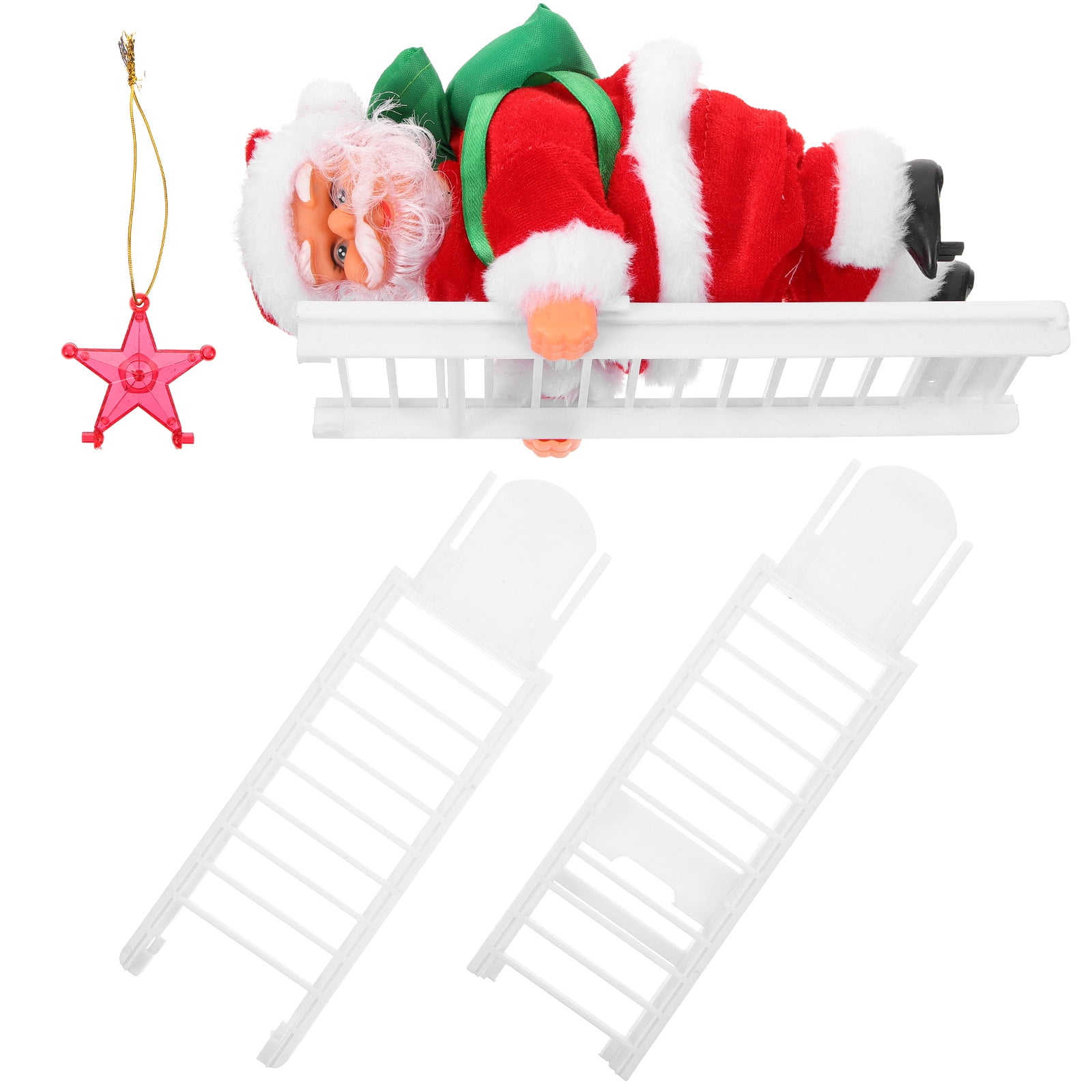 Minkissy 5Pack Santa Climbing Ladder Multi Color 9.8x4.3x3.5in for Children Families Friends Christmas Party Ornament