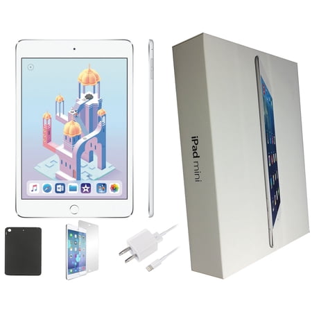 Refurbished Apple iPad Mini 2 Silver, 16GB, Wi-Fi Only, 7.9-inch, Free Shipping, Plus Bundle: Case, Tempered Glass, and Charger!