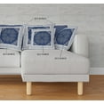 thumbnail image 4 of HomeRoots 414879 5 x 20 x 20 in. Indigo White Blown Seam Broadcloth Floral Throw Pillow, 4 of 5