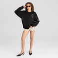 thumbnail image 4 of Women's Gameday Couture Black Kansas City Chiefs Classic Charm Black Label Premium Drop Shoulder Sweatshirt, 4 of 6