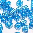 thumbnail image 4 of 50 Uds Dados Acrílicos de Seis Lados Sunnimix 12mm D6 para D & D DnD RPG Juego de Fiesta azul, 4 of 8