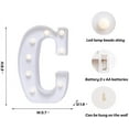 thumbnail image 3 of Dalrosia LED Letters Lights Sign, 26 Alphabet Light Up Letters White Led Letters for Bar Party Birthday Home Wedding Décor, 3 of 7