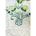 thumbnail image 2 of BR-02 3 Pieces Embroidery Ivory Floral Multicolor Window Kitchen Curtain Set 2 Tier + 1 Swag Valance for Kitchen Rod Pocket Top, 2 of 5