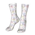thumbnail image 6 of Fuzoiu Hand Drawn Rabbit Print Crew Socks,Casual Athletic Gym LightWeight Thin Socks,Casual Crew Socks for Men Woman,Calf Length Crew Socks, 6 of 7