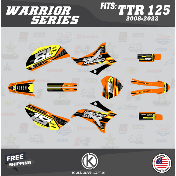 Kalair GFX Graphics Kit for Yamaha TTR125 (2008-2023) Warrior Series