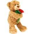 thumbnail image 4 of Guvpev 12" Brown Teddy Bear Plush with Rose, Romantic Stuffed Animal Plushies Toy for Wife, Girlfriend, Mom, Valentine’s Day, Anniversary & Graduation Gifts, 4 of 7