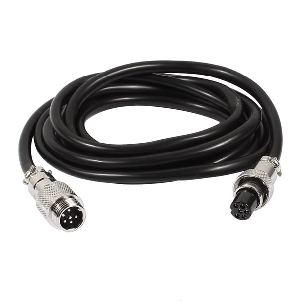 Conector de enchufe de aviación macho/hembra de 6 pines GX12, cable eléctrico de 2m