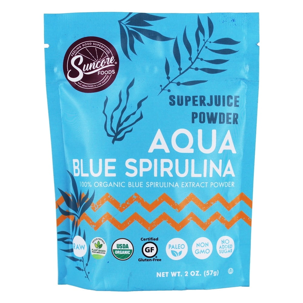Suncore Foods Organic Super Juice Superfood Powder Aqua Blue