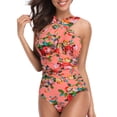 thumbnail image 1 of Women Plus Size Swimsuits One Piece Tummy Control Front Cross Bathing Suit Backless Monokini, 1 of 6