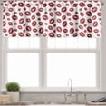 thumbnail image 3 of Ambesonne Kiss Valance & Curtain, Pop Art Lipstick Stain, 55"x30", Ruby and White, 3 of 6