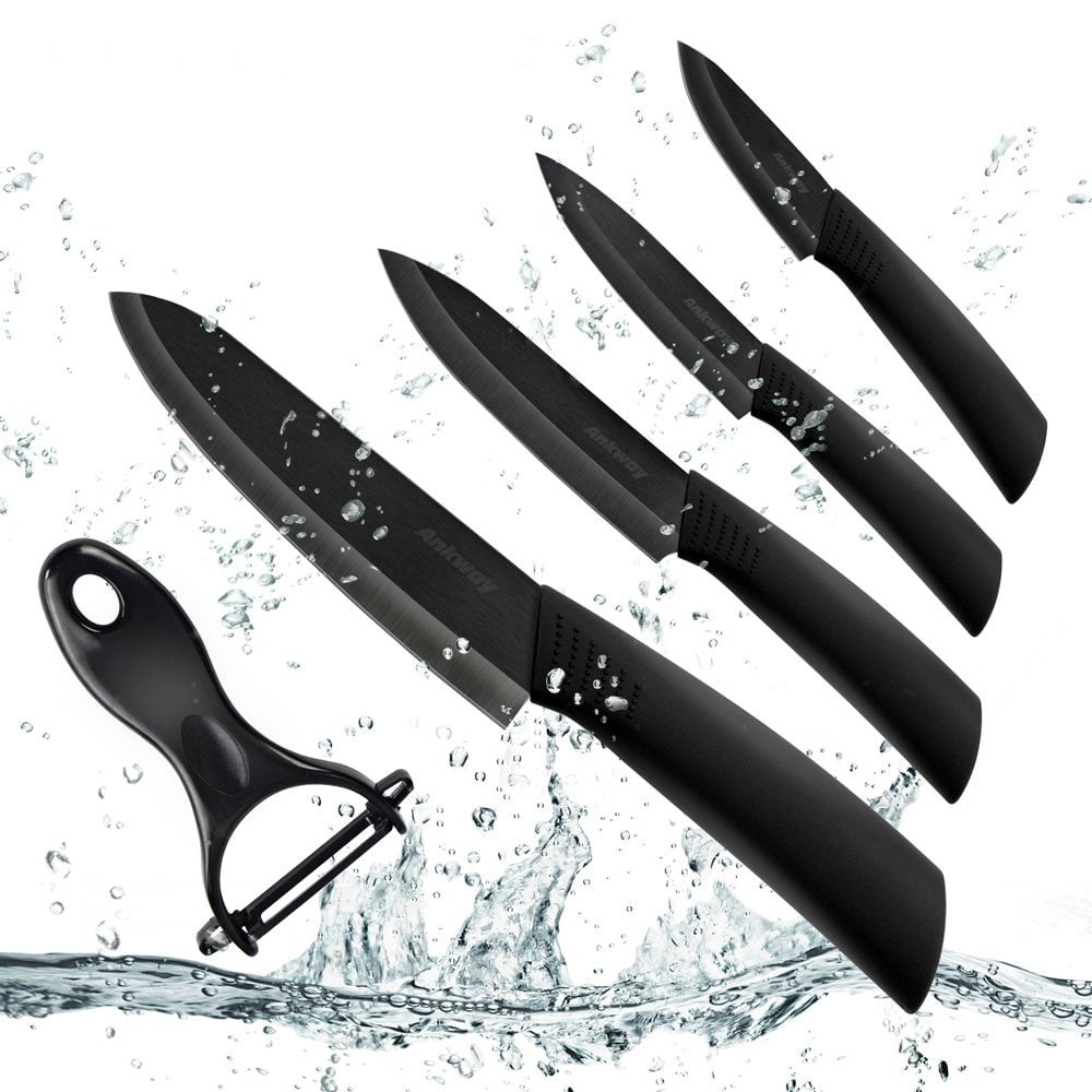 Ceramic Knife Set (Gift Box), Ankway 5 Pieces Kitchen Knives with Covers  Durable Rust Proof Lightweight Kitchen Ceramic Knife Set with Sheaths (4 Knife  Blades, 4 Sheaths and 1 Fruit Peeler) – Walmart Inventory Checker –  BrickSeek