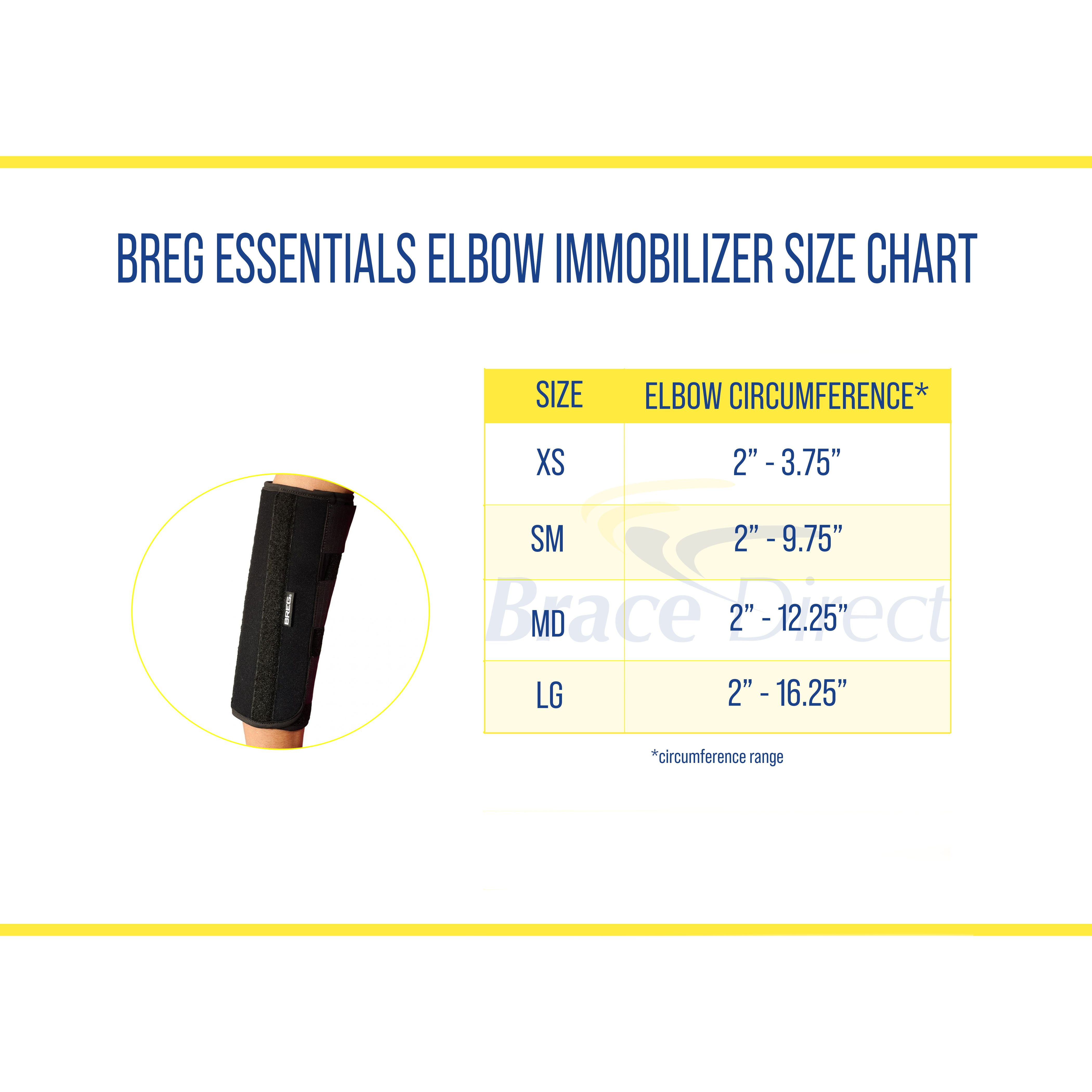 Breg Essentials Elbow Immobilizer - Post-Op Elbow Brace for Stabilization
