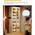 thumbnail image 6 of Tribesigns Tall Shoe Cabinet with Acrylic Doors and LED Light, 24 Pairs, 6 of 9