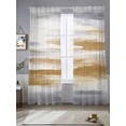 thumbnail image 5 of Sheer Curtains 84 Inches Long, Brown Gray White Light Filtering Window Curtains for Living Room, Vintage Rustic Abstract Mottled Art Rod Pocket Voile Sheer Curtain Drapes, 52"W x 84"L, 2 Panels, 5 of 8