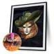thumbnail image 2 of Cuadros Decorativos Máscara Mujer DIY Kits de pintura de diamantes Taladro redondo completo Decoración 40x50cm (B4859) Likrtyny embutido en tela, 2 of 8