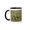Black/White, variant on 3drose, Africa, Tanzania, Ngorongoro Crater. Grey Crowned Crane Dancing., 11oz Two-tone Green Mug