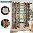 thumbnail image 3 of Yayeee Window Curtains Set of 2 for Living Room Light Filtering 63"x52", Blue Geometric, 3 of 7