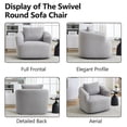 thumbnail image 6 of Jopath 360°Swivel Chair with Soft Pillow, Teddy Fleece High-Resilience Sponge Single Sofa for Living Room Bedroom Apartment Light Gray, 6 of 9