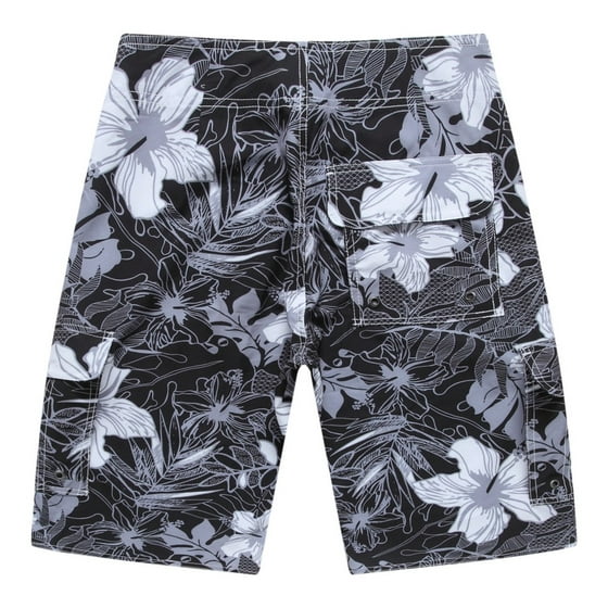 Hawaii Hangover - Men's Beach Wear Board Shorts with Pocket in Black ...