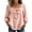 Pink, variant on Women's Cotton Linen Square Neck Bow Knot Decor 3/4 Puff Sleeve Top, Elegant Color Loose Casual Blouse for Spring Summer Daily Outfits, Soft and Breathable Light Blue L