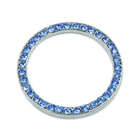 - Blue Faux Diamond Start Engine Ignition Button Knob Decorative Sticker for Auto Car