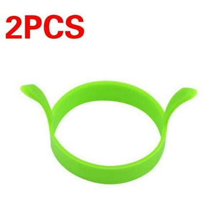 

2Pcs Silicone Fried Egg Pancake Rings Omelette Round Shaper Egg Mold Breakfast Frying Pan Kitchen Tools Baking