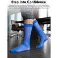 thumbnail image 5 of Deago 2 Pairs Men's Ultra Thin Sheer Dress Socks Soft Nylon Summer Silky Business Socks Breathable Work Trouser Sox Mid Calf, Blue, 5 of 8