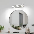thumbnail image 3 of 21 Inch 3-Light LED Vanity Light, Modern Dimmable Bathroom Fixture with Rotatable Heads, Chrome Finish, 3 of 9