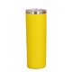 thumbnail image 1 of Botella de agua de acero inoxidable de doble pared de 600 ml con pajita, taza con aislamiento al vacío de 20 oz de color amarillo, 1 of 8