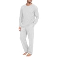 thumbnail image 2 of Dwelliawo en's Pajama Sets Loungewear Sleepwear Pjs Lightweight Long Sleeve Shirts and Bottoms Soft Comfy Sleep Sets Gray M, 2 of 6