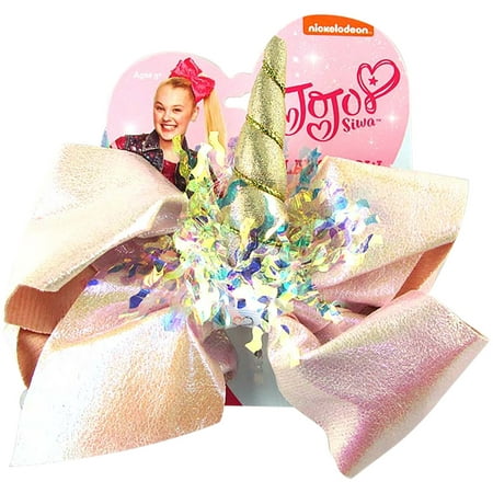 JoJo Siwa Hair Bow, Pink Shimmer Tinsel (Best Way To Ship Hair Bows)