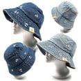 thumbnail image 2 of Palm Tree Embroidered Denim Bucket Hat, 2 of 2