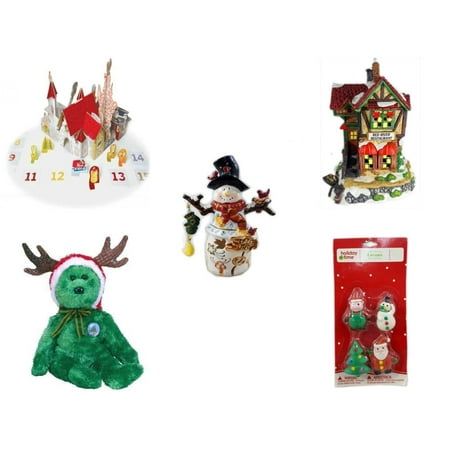 Christmas Fun Gift Bundle [5 Piece] - Olive, the Other Reindeer Pop-Up Advent Calendar -  Village 