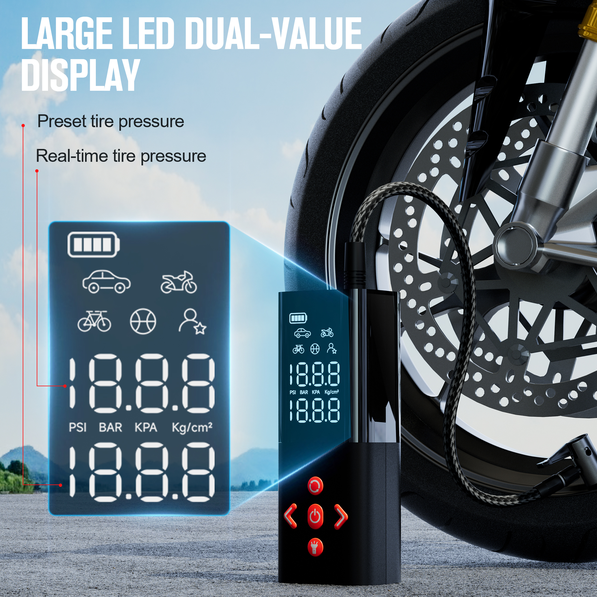 Gooloo AP150 Cordless Tire Inflator Air Pump photo 6
