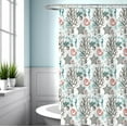 thumbnail image 3 of Serafina Home Coastal Sea Life Seahorse, Coral And Starfish Fabric Shower Curtain 72" x 70", 3 of 3