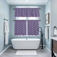 thumbnail image 3 of Purple Moroccon Kitchen Curtains Sets for Windows 24 Inch Length, Country Chic Ethnic Minimalist Motifs Rod Pocket Window Treatments Tier Curtains and Valances Set for Bedroom/Bathroom, 3 of 8