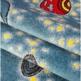 thumbnail image 3 of Ladole Rugs Universe Theme Innovative Indoor Kids Area Rug Carpet in Blue and Yellow, 6x9 (6'2" x 9'2", 190cm x 280cm), 3 of 4