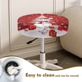 thumbnail image 3 of SEANATIVE Christmas Snowman Stool Covers Round 2 PCS Elastic Bar Stool Seat Covers 14"-16" Size L Round Stool Cushion Slipcover for Round Barstools＆Dining Chairs, 3 of 7