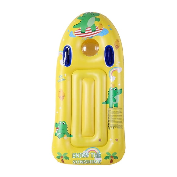 Lipstore Planche de Surf Gonflable pour Enfants Radeau de Piscine Gonflable pour Garçons Filles Vacances à la Plage Jaune