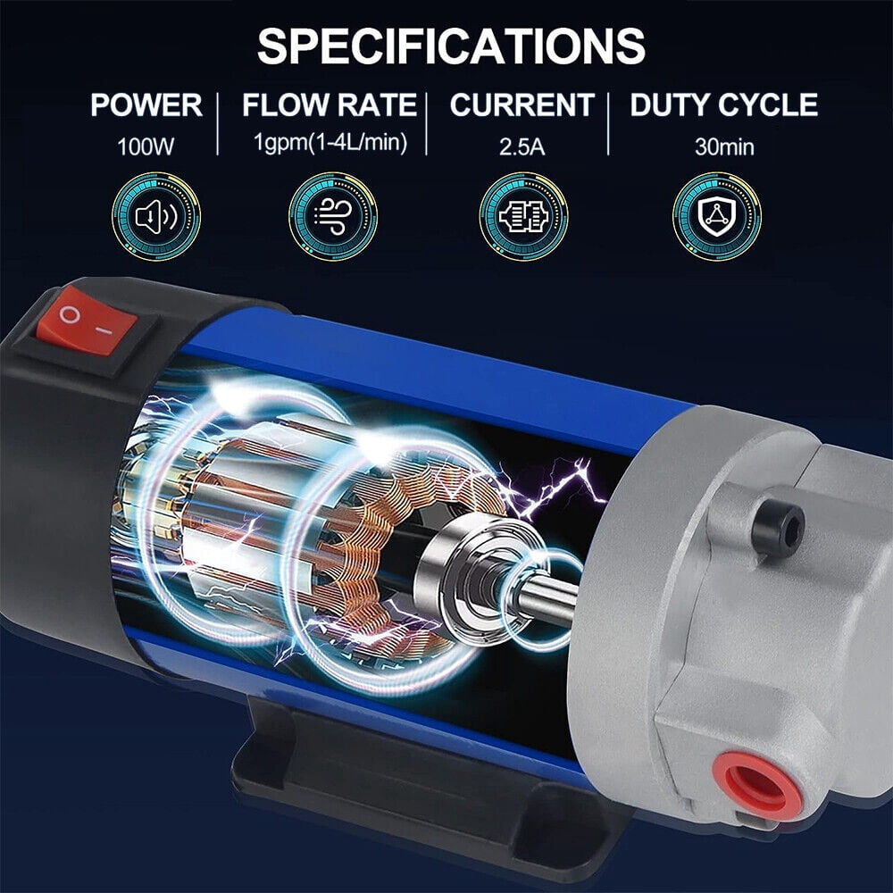 A Full Set 12V Electric Engine Oil Transfer Extractor Fluid Suction Pump New